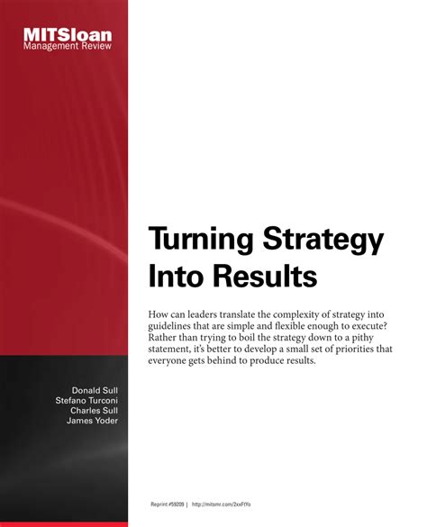 turning strategy into results|(PDF) Turning Strategy into Results .